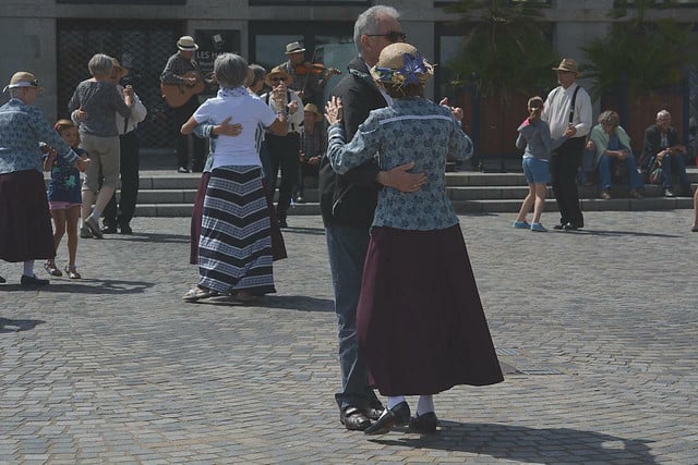 Dancing makes you happy even in old age.