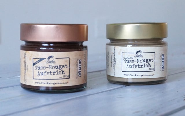 Nutella-Alternative Franken Genuss Haselnuss-Nougat-Aufstrich Nutella-Alternative Franken Genuss Haselnuss-Nougat-Aufstrich