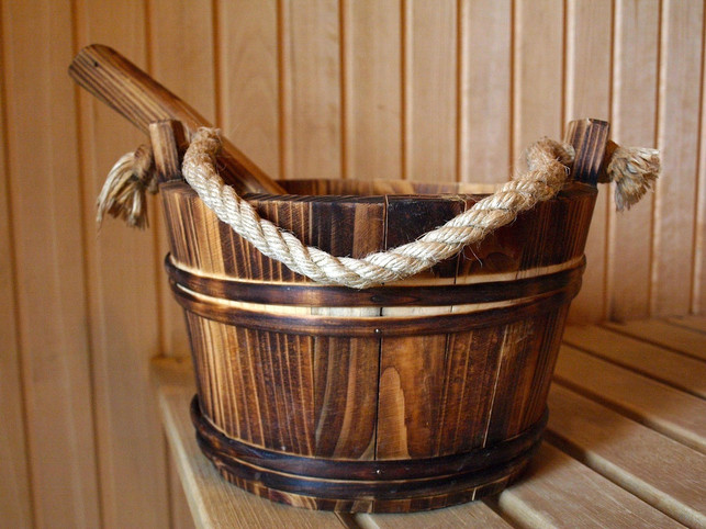 For the sauna infusion you need a bucket and a ladle.