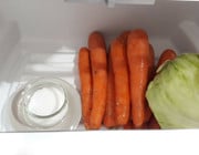 Salz im Kühlschrank Gemüsefach