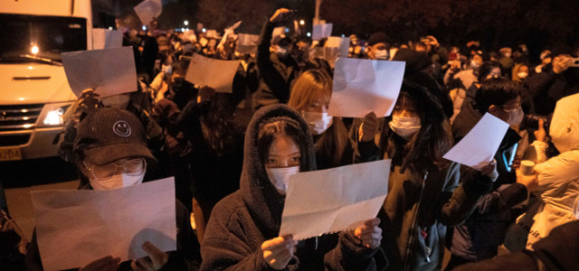 China, Peking: Heftige Corona-Proteste
