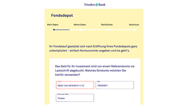Klimaneutrales Depot eröffnen Bankverbindung Klimaneutrales Depot eröffnen Bankverbindung