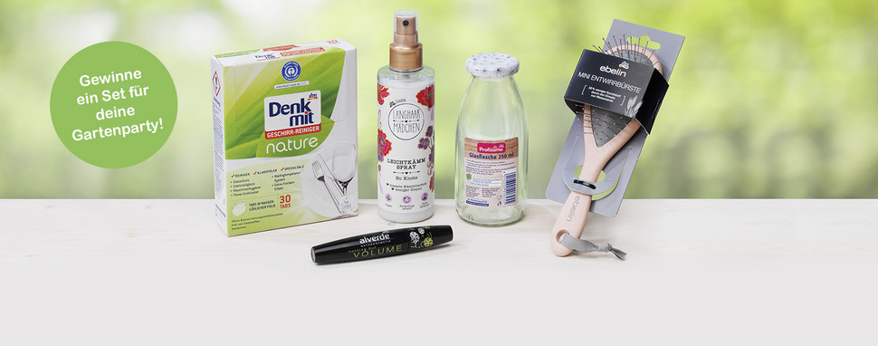 Nachhaltiges Gartenparty-Set von dm gewinnen