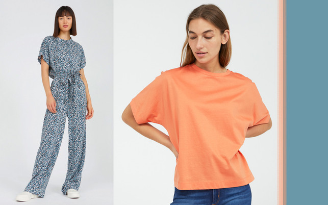 fruehjahr-mode-nachhaltig-s-armedangels-210302_1280x800 Geblümter Overall und orangefarbenes T-Shirt