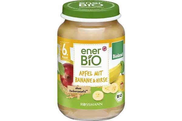 enerBiO Baby Apfel mit Banane & Hirse