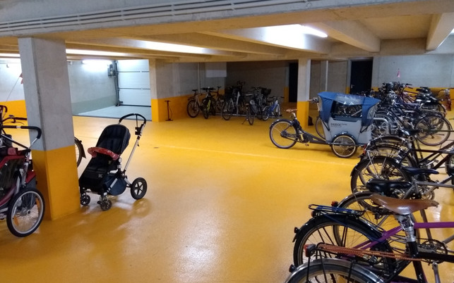 Tiefgarage für Fahrräder statt Autos Tiefgarage für Fahrräder statt Autos