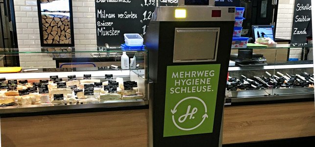Interessanter Anfang: Die Mehrweg Hygiene Schleuse Edeka Frischetheke weniger Plastikmüll