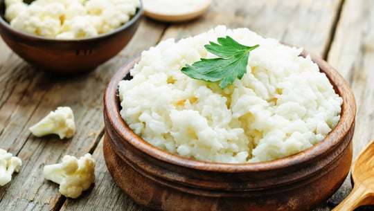 creamy cauliflower garlic rice Blumenkohl-Risotto