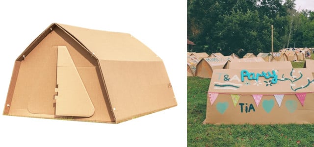 Kartent: Das recycelbare Kartonzelt für Festivals