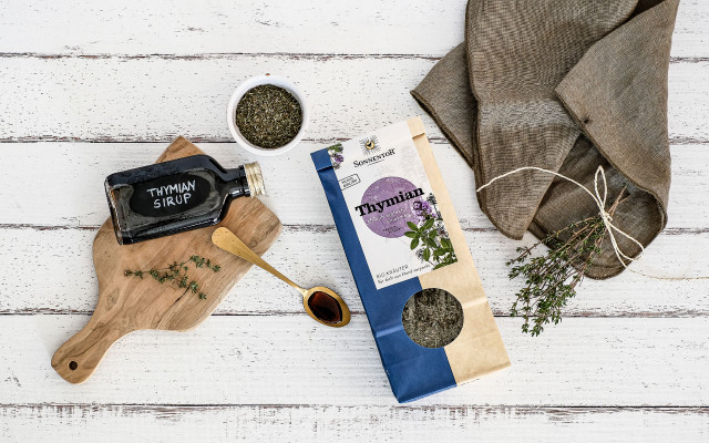 Sonnentor Thymian Mittel gegen Husten Naturapotheke Tee Gewürze Herbst Winter