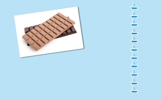 Wasserfußabdruck Schokolade