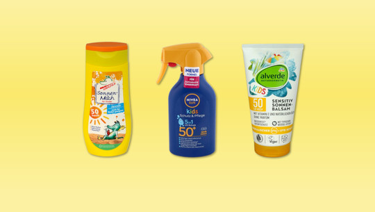 Kinder-Sonnencreme-Test bei Öko-Test Drei Sonnenschutzprodukte für Kinder mit Lichtschutzfaktor 50+ im Kinder-Sonnencreme-Test bei Öko-Test