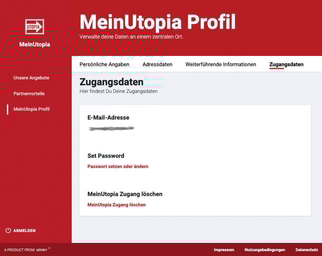 meinutopia-profil-screen02 MeinUtopia Profil: Wo kann ich meine Zugangsdaten löschen