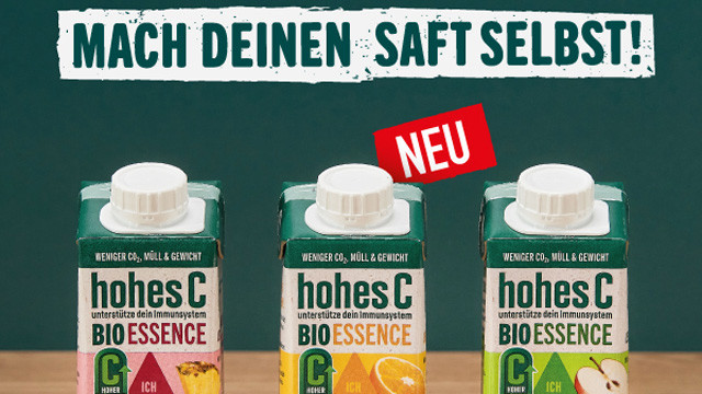 saftkonzentrat-mischen-hohes-c-3-220427-640x360 Das neue Saftkonzentrat gibt es in drei Sorten.