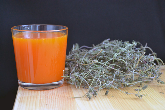 Sea buckthorn juice is a healthy and tasty drink.