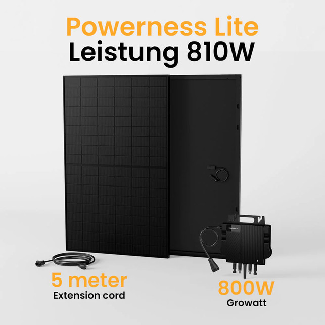 Powerness-Growatt-PowernessLite-810Watt Growatt 810-Watt-Balkonkraftwerk bei Powerness