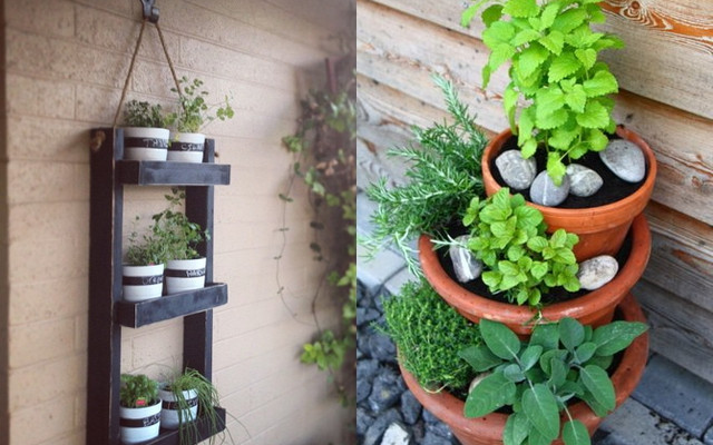 Vertikale Kräutergärten auf dem Balkon_4