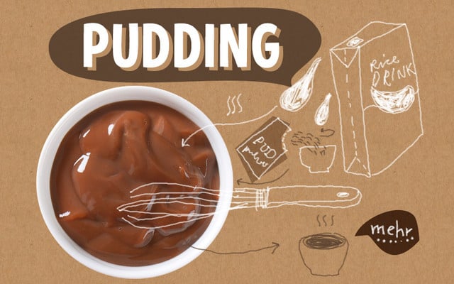 Milchersatz: veganer Pudding