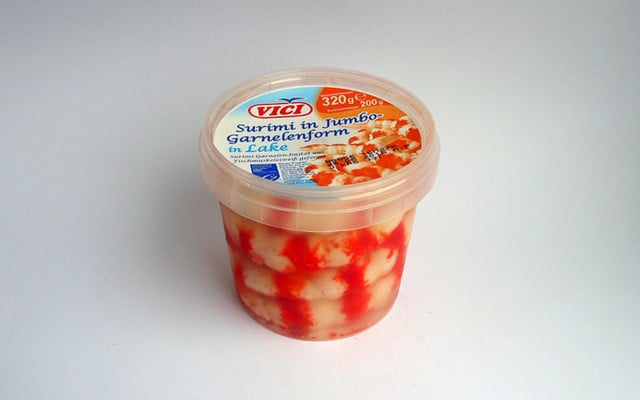 Fischbrei für Gourmets  – Surimi in Jumbo-Garnelenform