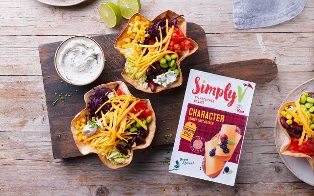 Taco Salat Bowl Simply V Käse-Alternativen