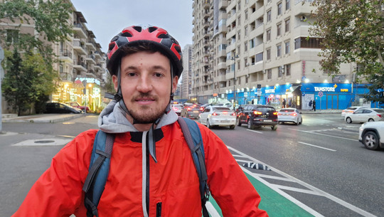 "Keinen einzigen Platten auf 5.000 Kilometern" - Deutscher fährt mit dem Rad zum Klimagipfel Ingwar Perowanowitsch