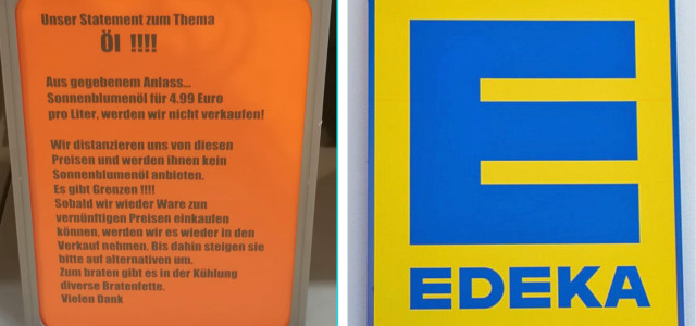 Eine Edeka-Filiale in Hessen boykottiert nun den Verkauf von Sönnenblumenöl.