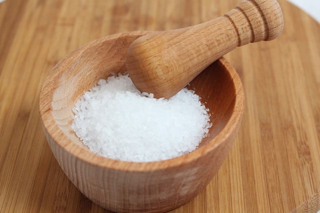 Water with salt is not generally recommended for most people.