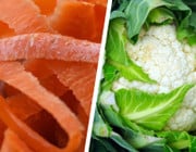 Resteverwertung: Karottenschalen und Blumenkohlstrunk kann man essen