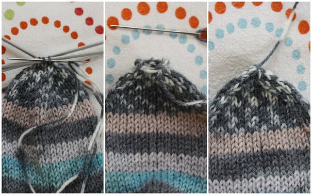 abketten-der-letzten-maschen-mit-hilfe-der-wollnad-maria-hohenthalutopia-190914_download Die letzten Maschen kettest du mit Hilfe der Wollnadel ab.