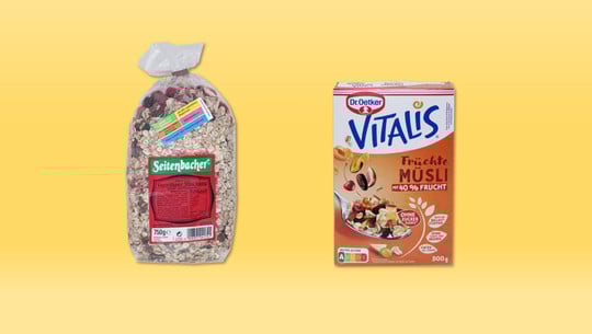 Früchtemüslis bei Öko-Test: Seitenbacher und Vitalis von Dr. Oetker Früchtemüslis bei Öko-Test: Seitenbacher und Vitalis von Dr. Oetker