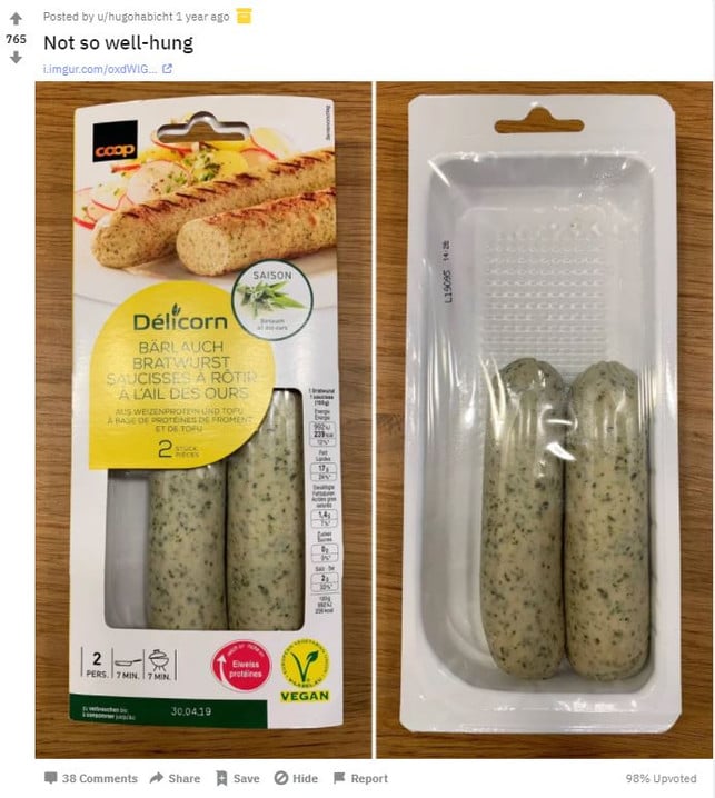 vegane-wurst-mogelpackung-s-reddit-hugohabicht-210215- Mogelpackung, Reddit