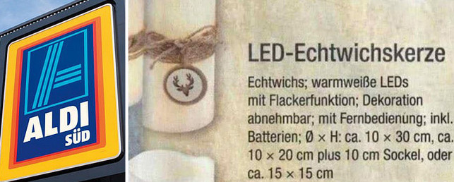 Foto © Aldi-Süd / Twitter Peinlicher Weihnachts-Vertipper bei Aldi Süd.