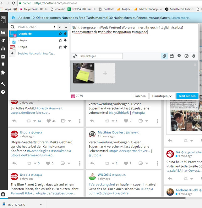 Instagram via Hootsuite Instagram via Hootsuite