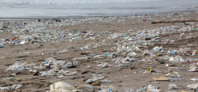 Plastikmüll Strand Einwegplastik