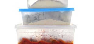 verfärbte Tupperware