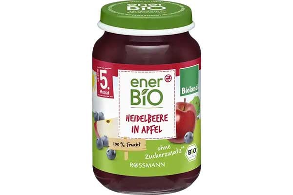 enerBiO Baby Heidelbeere in Apfel