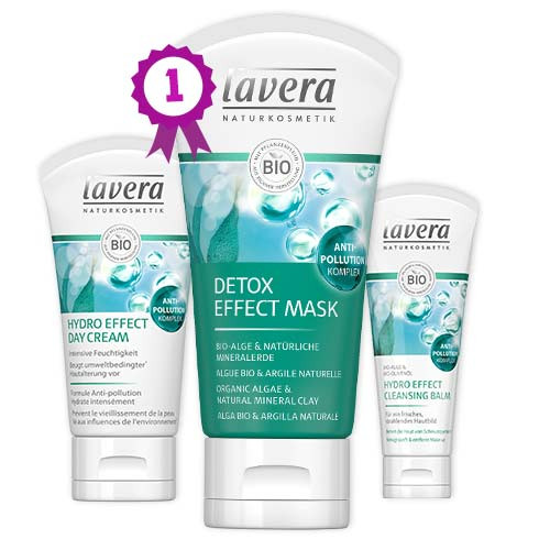 lavera Hydro Effect Pflegeserie Feuchtigkeitspflege Detox Maske