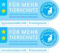 fleisch-labels-mehr-tierschutz-210108-192 Das Tierschutzlabel des Deutschen Tierschutzbundes in zwei Stufen