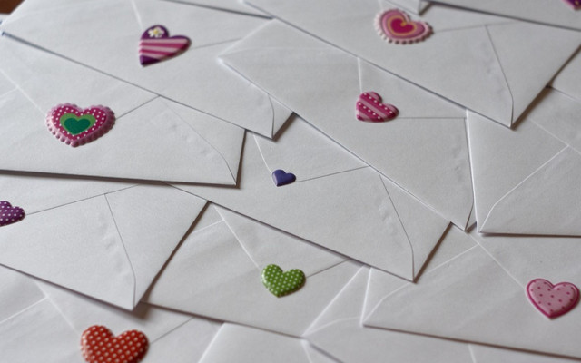 Valentins-Geschenke Liebesbrief zum Valentinstag