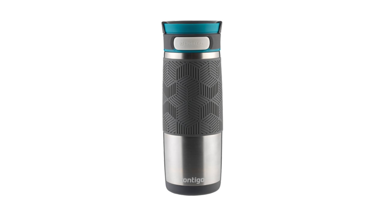 BPA-frei 420 ml Edelstahl-Reisebecher Contigo Unisexs Pinnacle Autoseal Thermobecher Kaffeebecher to Go Travel Mug mit Easy-Clean-Deckel auslaufsicher Isolierbecher Indigo Wood 
