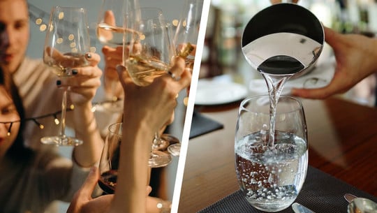 Weniger Alkohol trinken: So schaffst du es Weniger Alkohol trinken: Beim Anstoßen Wasser statt Wein