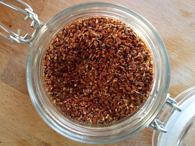 This is how scoured flax seeds look.