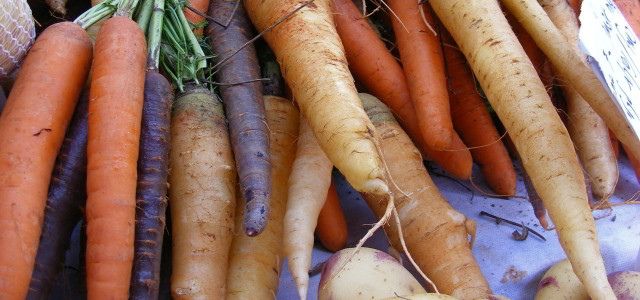 Karotten enthalten viel Beta-Carotin und sind gut für Haut und Haare.