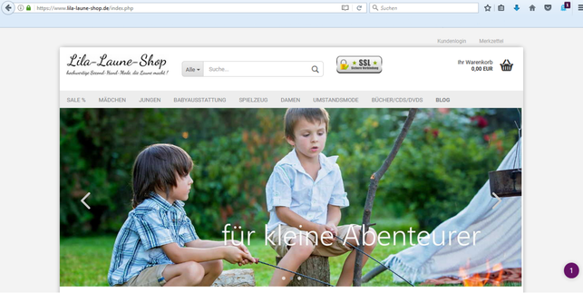 der-lila-laune-shop-verspricht-hochwertige-secondh-screenshot-von-httpswwwlila-laune-shopdeinde-170721 Der Lila-Laune-Shop verspricht hochwertige secondhand Kleidung für jeden Anlass.