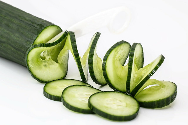 Wafer-thin slices of cucumber make a refreshing addition to a summer salad.