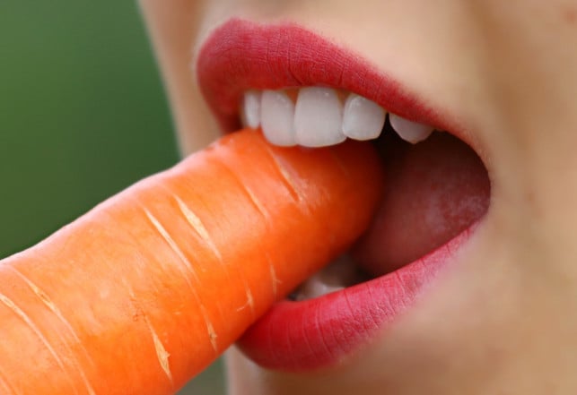 Nibble carrots instead of chewing fingernails. 