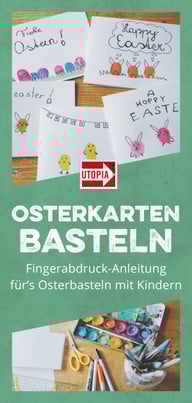 Osterkarten basteln -Fingerabdruck-Anleitung fürs Osterbasteln mit Kindern Osterkarten basteln -Fingerabdruck-Anleitung fürs Osterbasteln mit Kindern