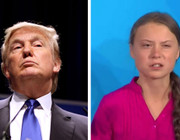 Greta Thunberg, Trump, Blick, Todesblick
