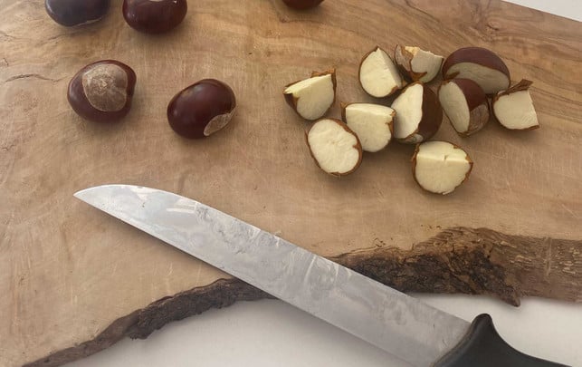 Waschmittel aus Kastanien selber machen: So geht's Kastanien schneiden