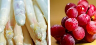 Spargel und Trauben: im Juli nicht essen